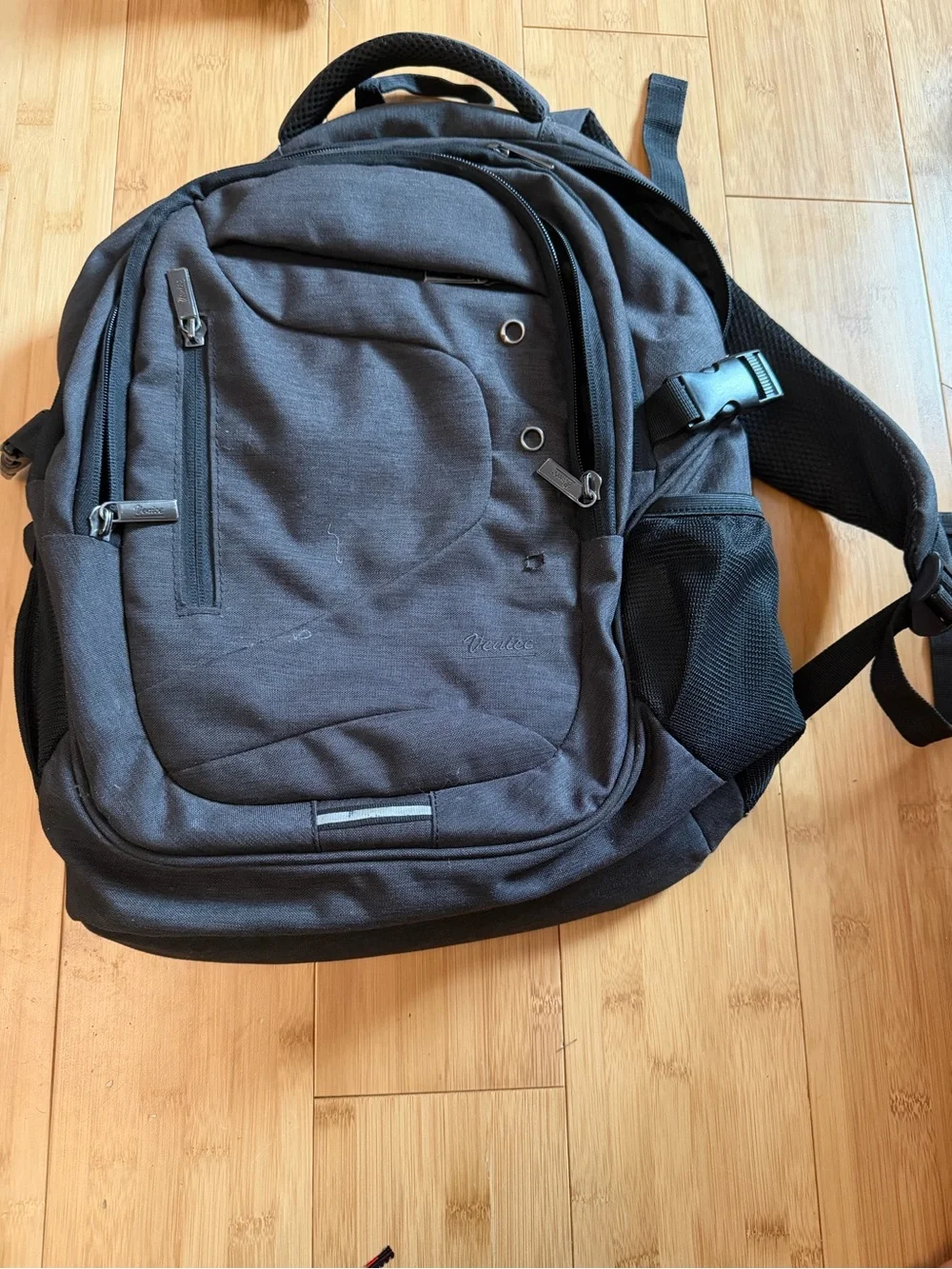 Men's Black Everyday Backpack - Durable Travel & Work Bag